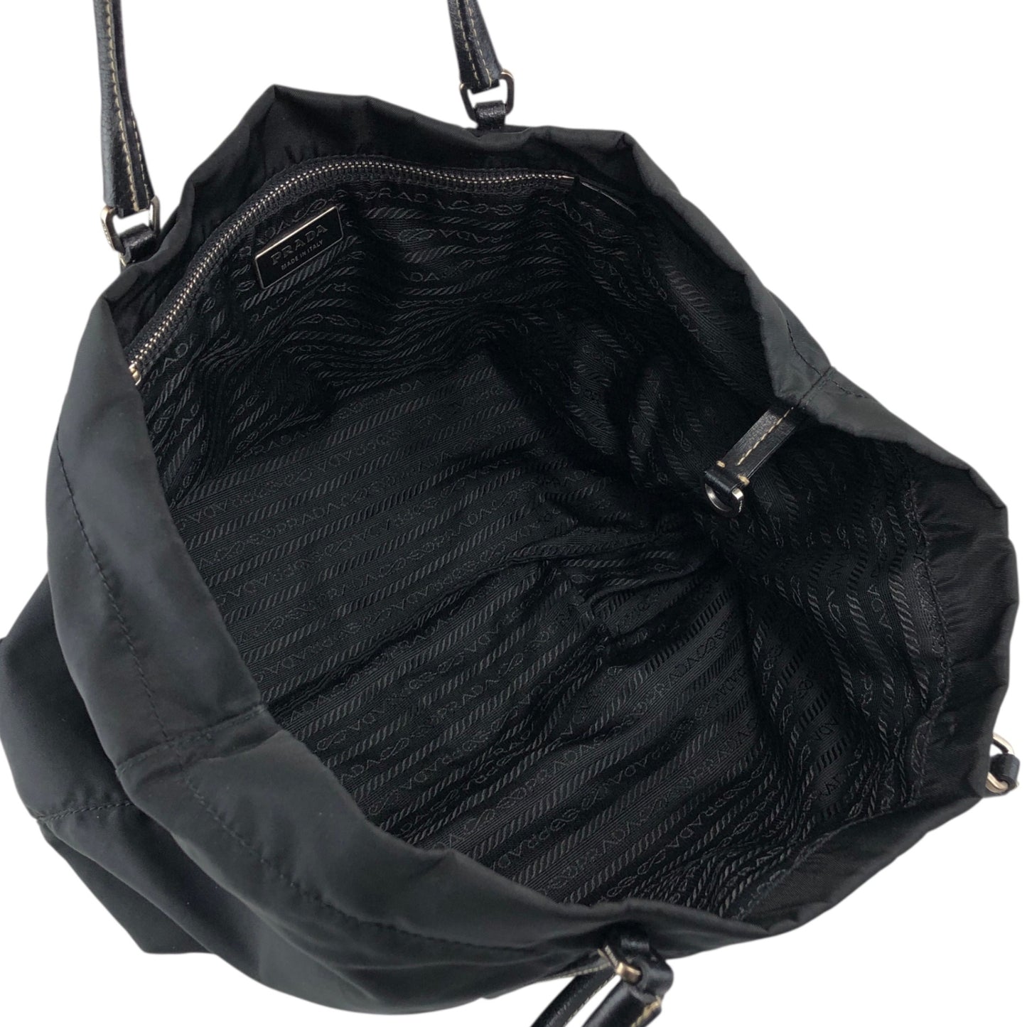 PRADA Tessuto Triangle Logo Totebag Black Vintage z2xxbv