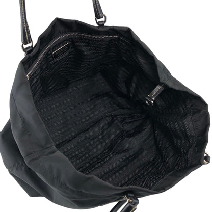 PRADA Tessuto Triangle Logo Totebag Black Vintage z2xxbv