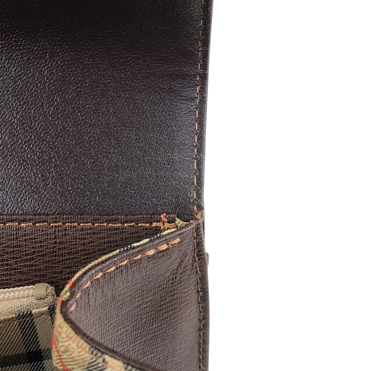 BURBERRY Logo Handbag Brown Vintage fpn5te