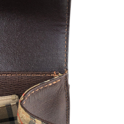 BURBERRY Logo Handbag Brown Vintage fpn5te