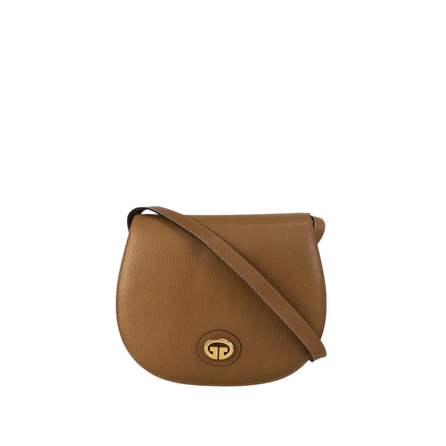 GUCCI Logo Shoulder bag Brown Vintage fmbtc6