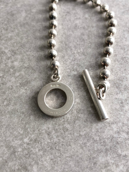 GUCCI Logo Bracelet Silver Vintage x5scvr