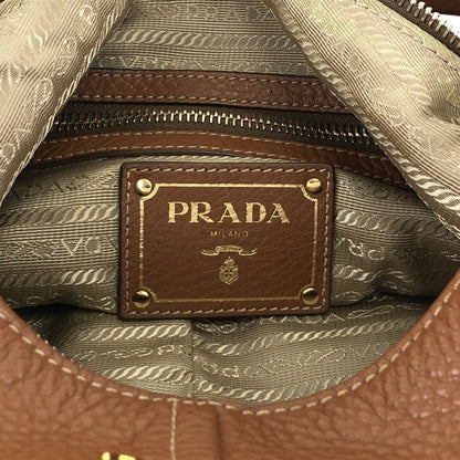 PRADA Logo Shoulder bag Brown Vintage rghemx