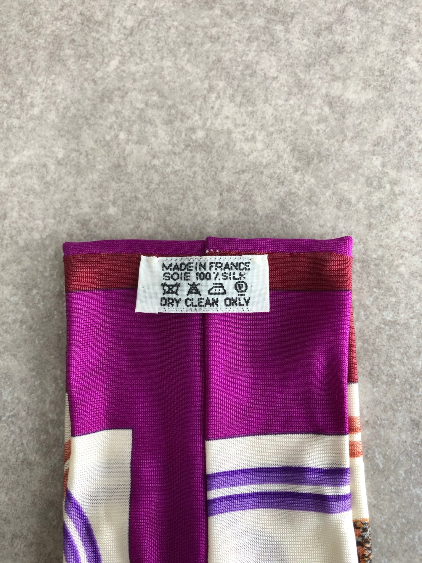 HERMES Silk Headband Purple BRIDES DE GALA Vintage dnswe2