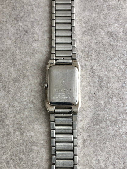 Yves Saint Laurent YSL Logo Watch Silver×Gold Vintage 7umegi