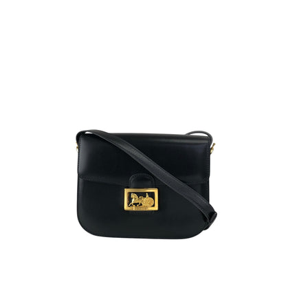 CELINE Horse Carriage Shoulder bag Black Vintage gr8nyt