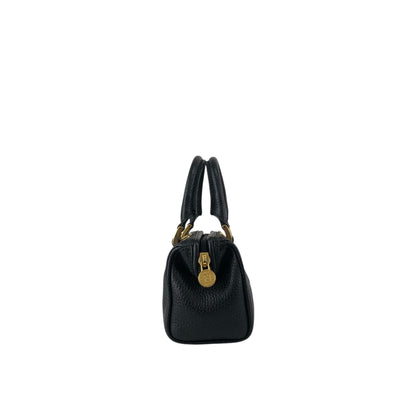 FENDI Logo Two-way Handbag Shoulder bag Black Vintage h8ka2h