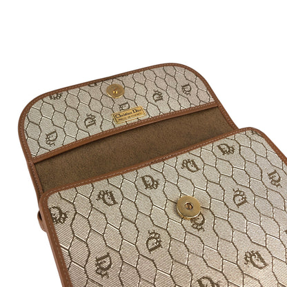 Christian Dior Honeycomb Pattern Logo Shoulder bag Beige Vintage zjd4wh