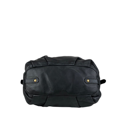 PRADA Logo Shoulder bag Hobobag Black Vintage k2n6cf