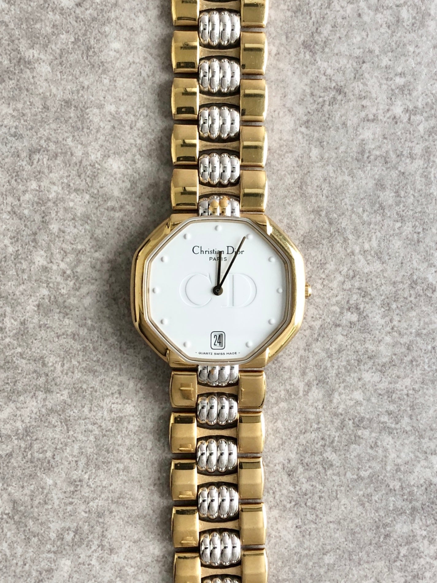 Christian Dior Logo Watch Gold 45134 Vintage nf8ywj