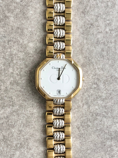 Christian Dior Logo Watch Gold 45134 Vintage nf8ywj