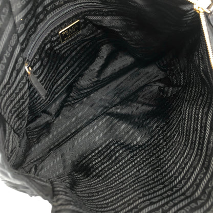 PRADA Triangle Logo Chain Shoulder bag Black Vintage dp2pec