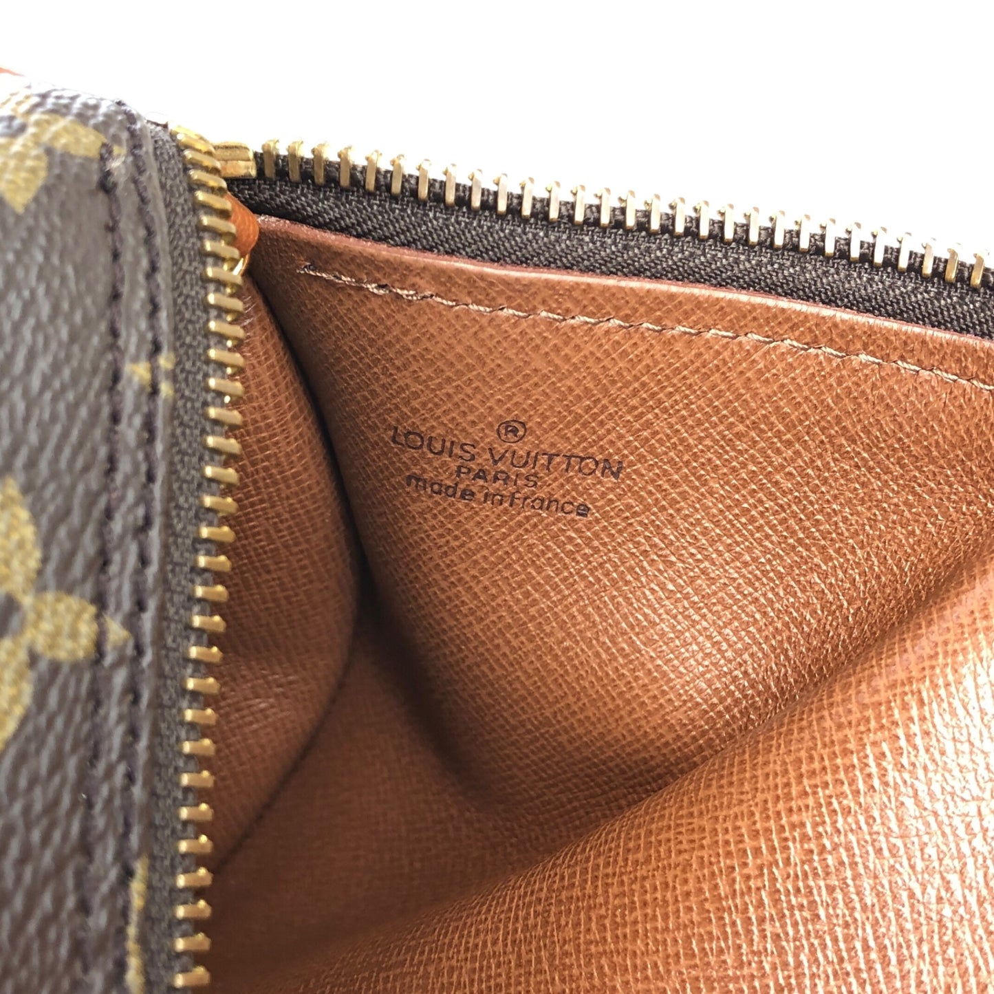 LOUIS VUITTON Monogram Handbag Brown Vintage suazrs