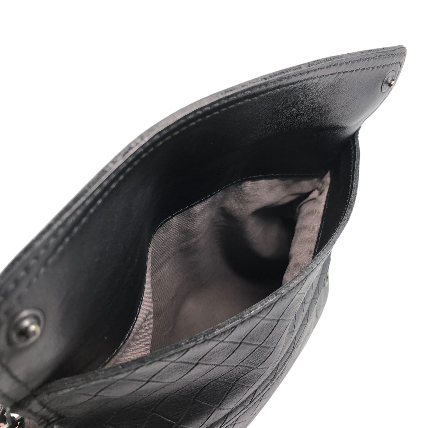 Bottega Veneta Intrecciato Chain Shoulder bag Black Vintage kgc2x6