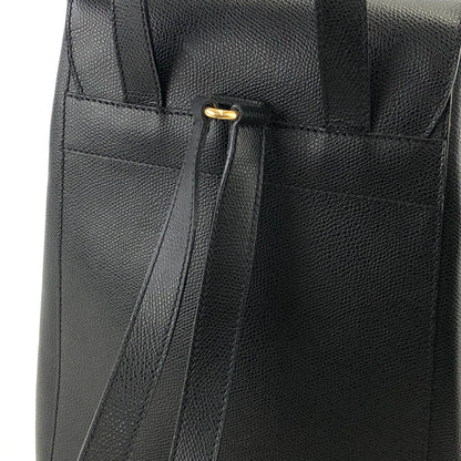 CELINE Turn Lock Leather Backpack Black Vintage y4kmst