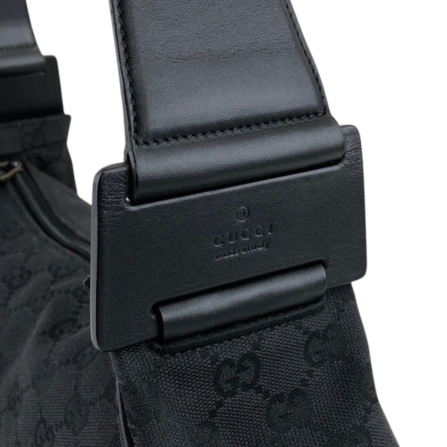 GUCCI GG Canvas Shoulder bag Black Vintage hgsb6r