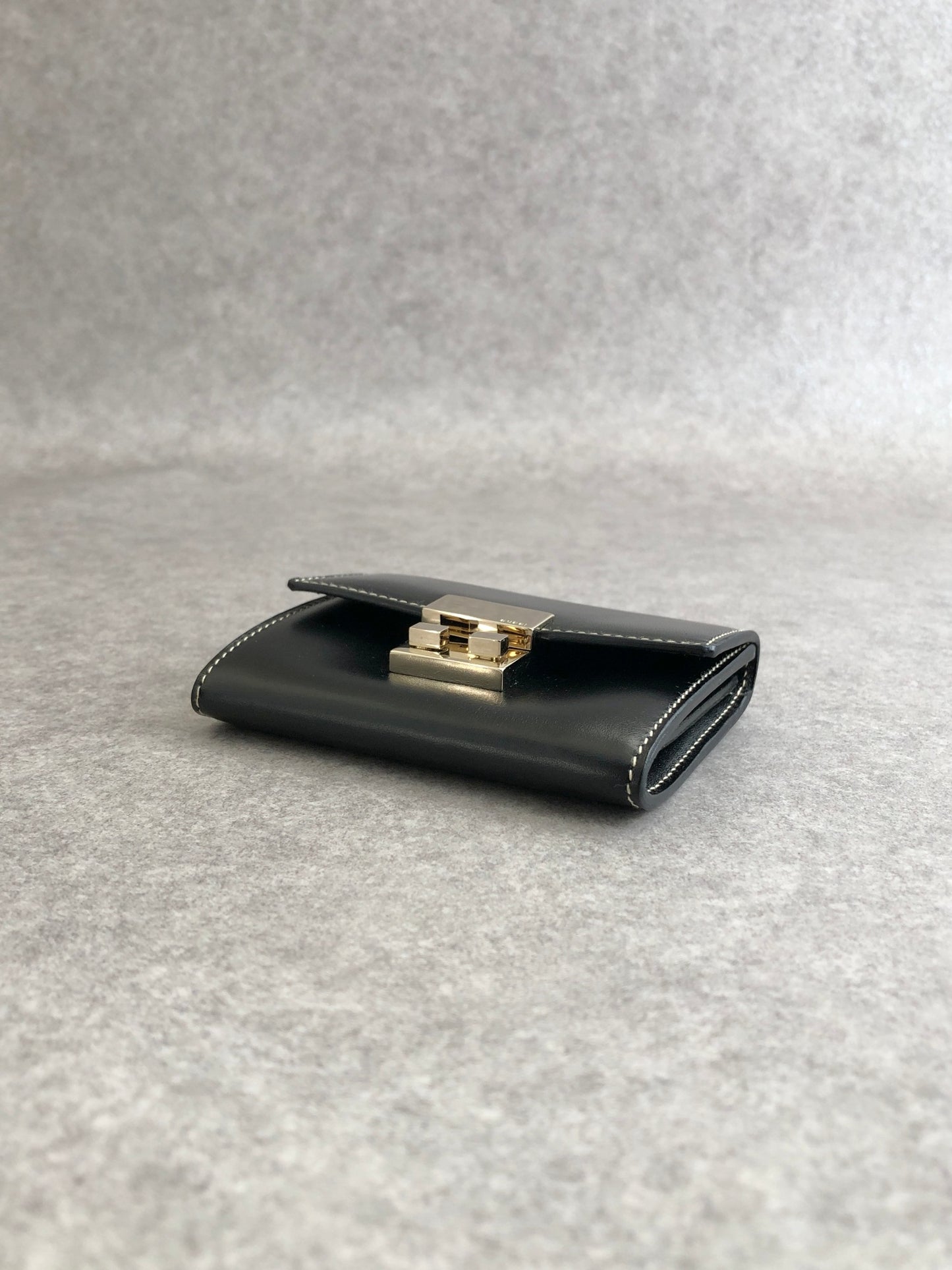 GUCCI Coin Purse Black Vintage fhgssf