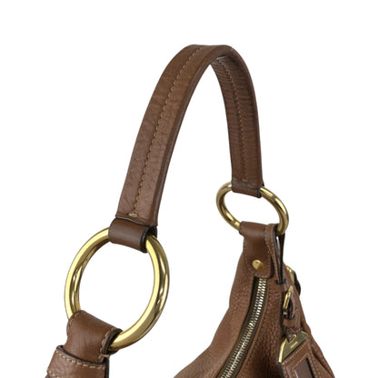 PRADA Logo Shoulder bag Brown Vintage rghemx