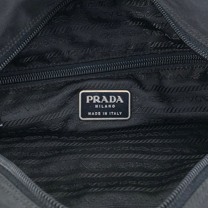 PRADA Tessuto Triangle Logo Totebag Black Vintage hszfkc