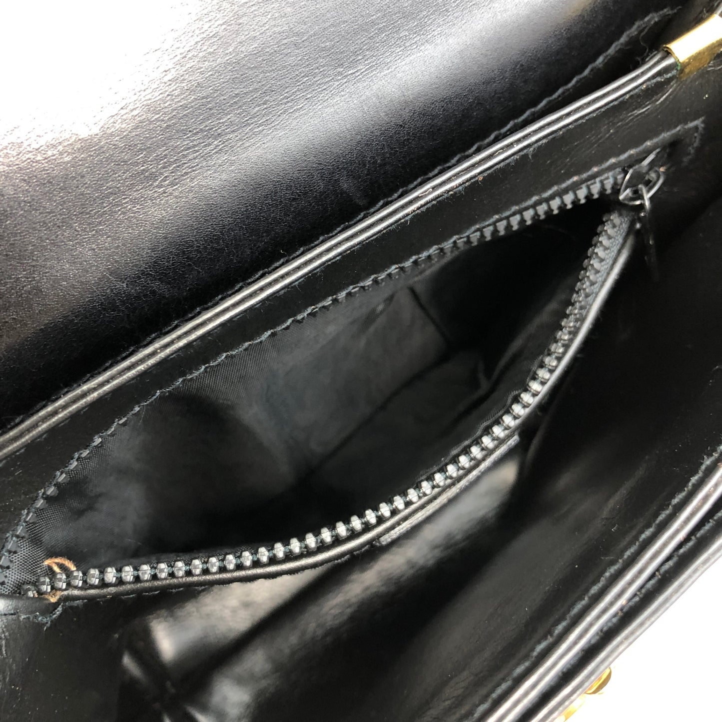 CELINE Blason Crossbody Shoulder bag Black Vintage p2ahhd