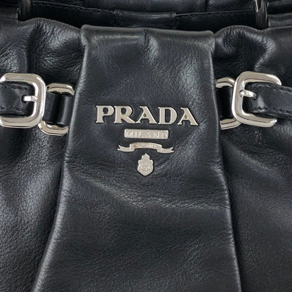 PRADA Logo Two-way Handbag Shoulder bag Black Vintage guwiir