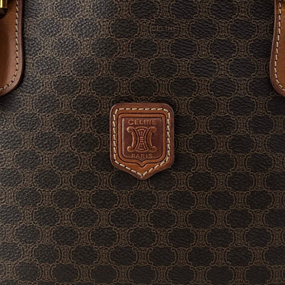 CELINE Macadam Blason Handbag Totebag Brown M94 Vintage a5px6p