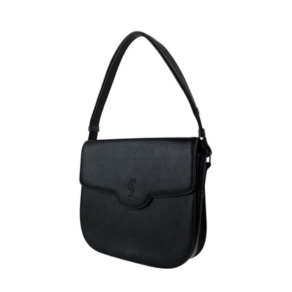 Yves Saint Laurent YSL Logo Shoulder bag Black Vintage kua56p