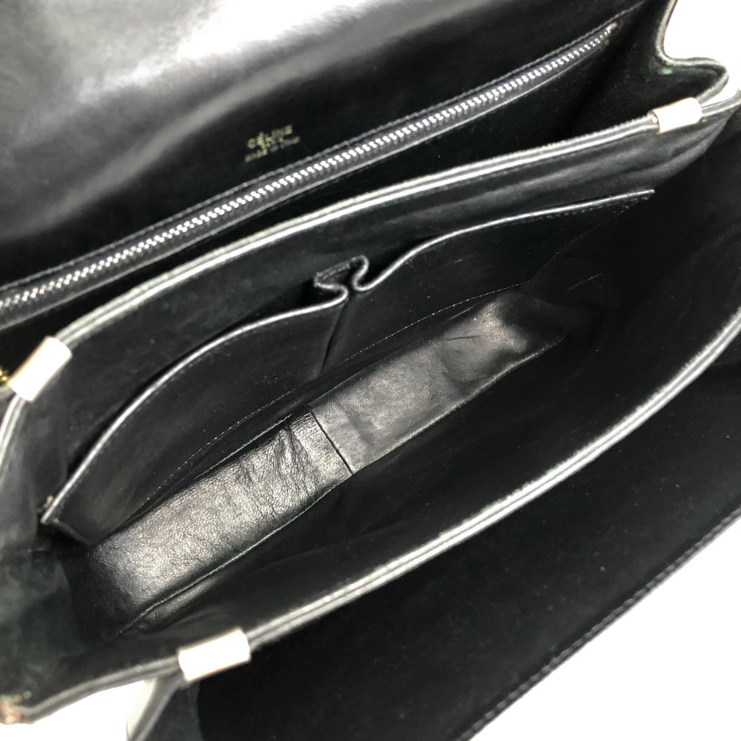 CELINE Horse Carriage Shoulder bag Black Vintage rx5dkd