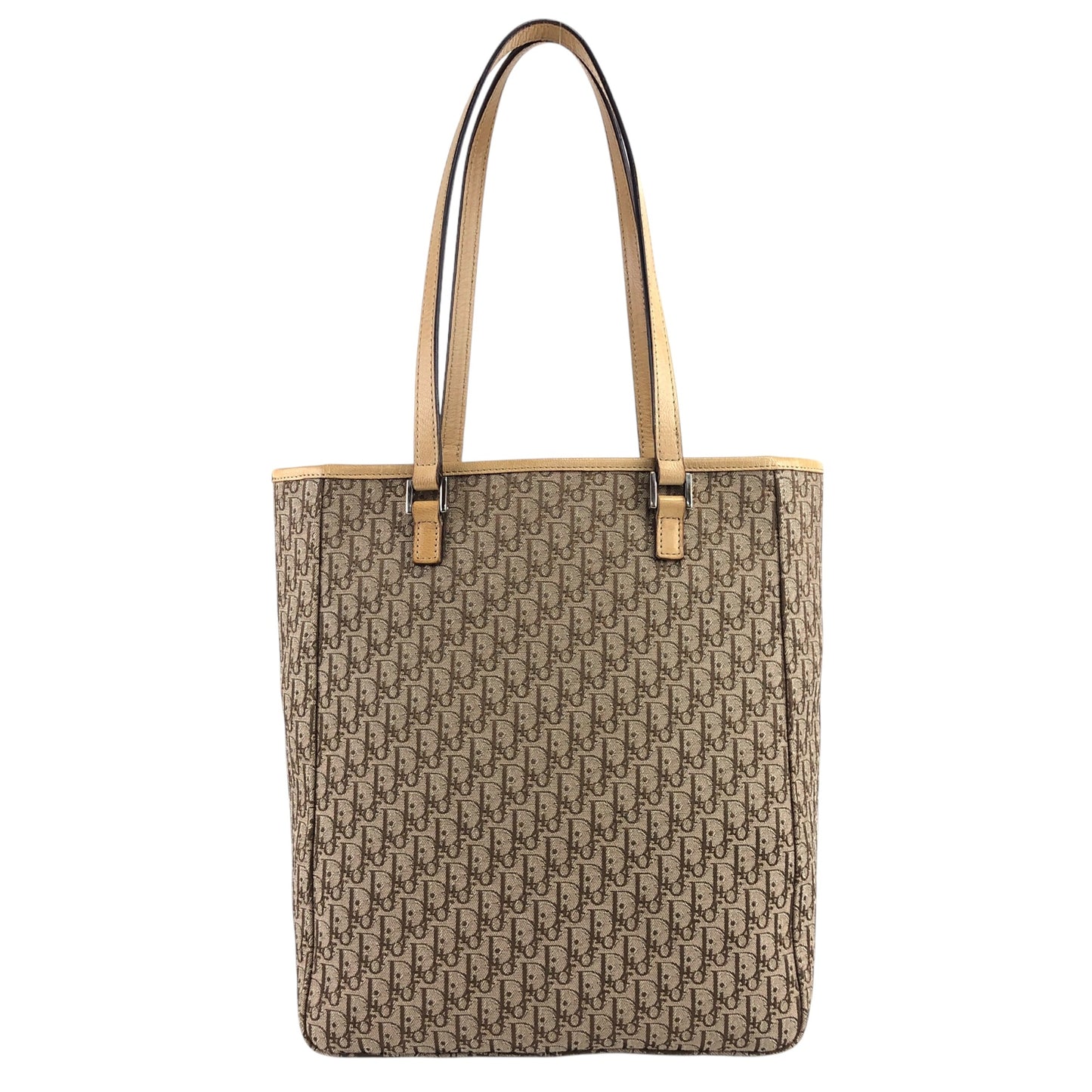 Christian Dior Trotter Handbag Totebag Beige Vintage tniizt