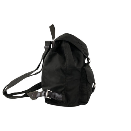 PRADA Tessuto Triangle Logo Double Pocket Backpack Khaki Vintage kyhxt3