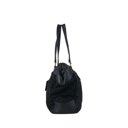 PRADA Triangle Logo Front Pocket Totebag Black Vintage 8vzd5r