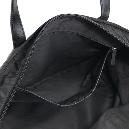 PRADA Tessuto Triangle Logo Totebag Black Vintage 28m35x