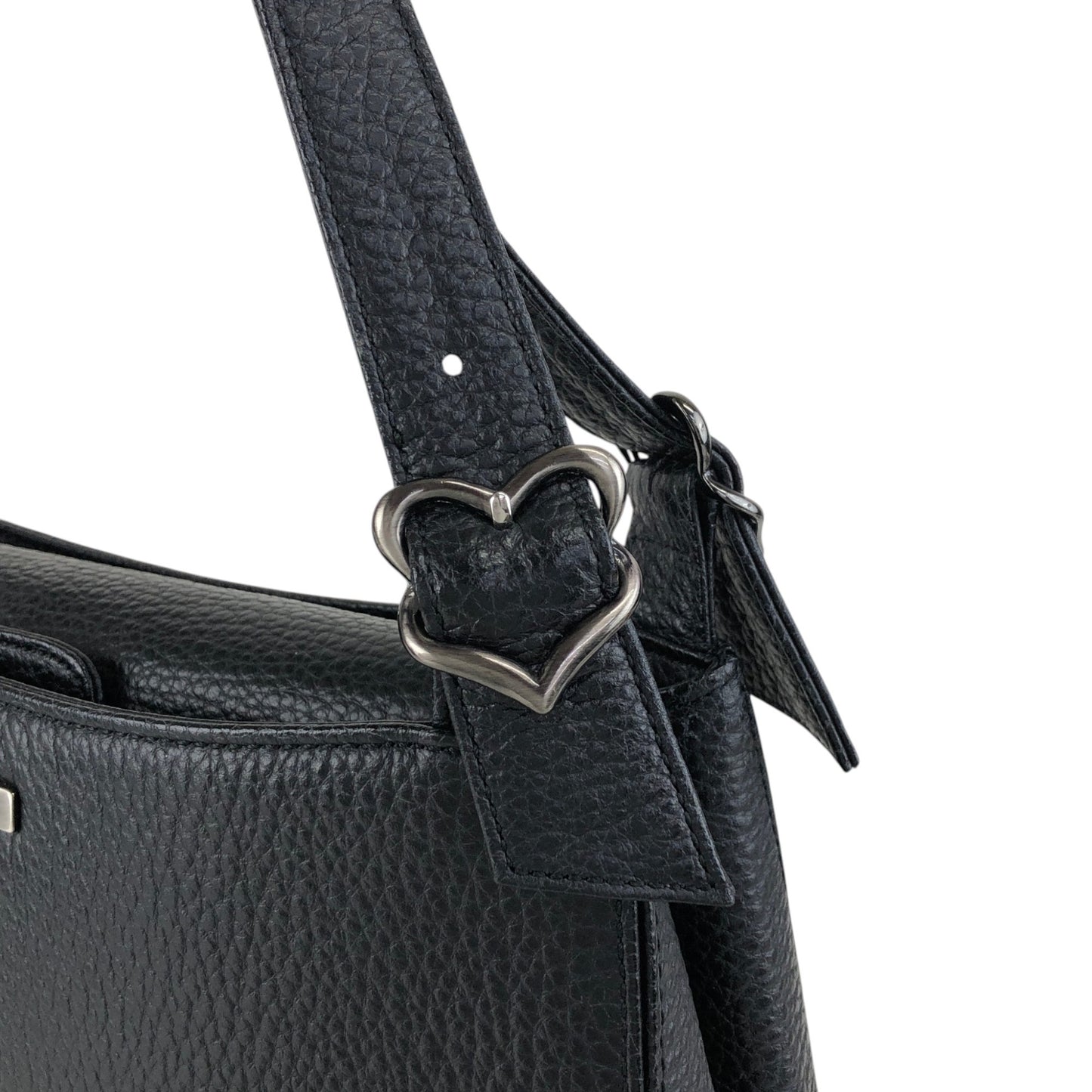 Yves Saint Laurent Logo Shoulder bag Black Vintage p2bexr