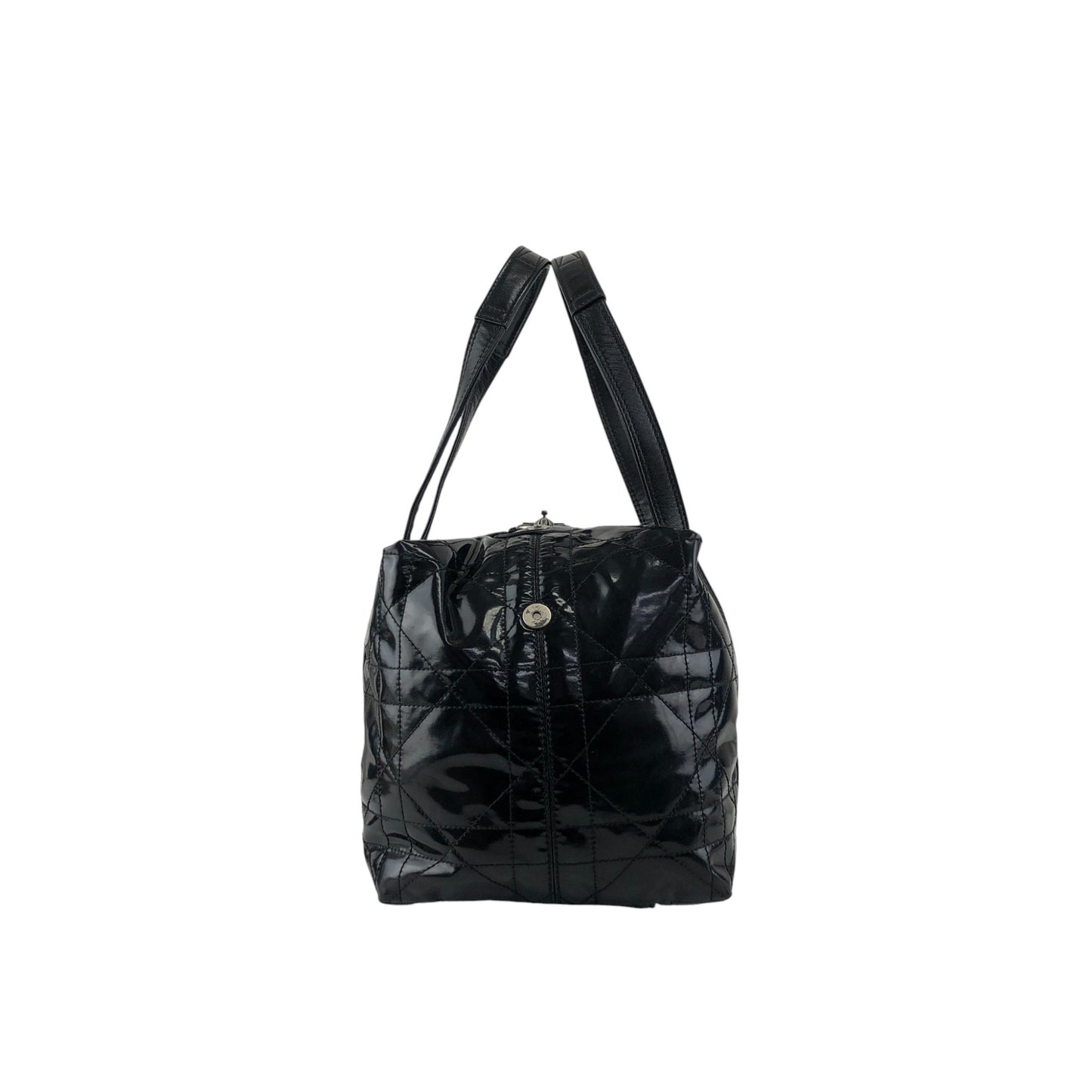Christian Dior D Motif Small Boston bag Handbag Black Vintage pi6nvd