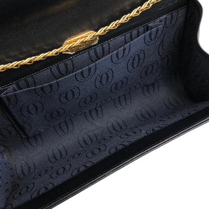 Cartier Chain Shoulder bag Navy Vintage g6icmh