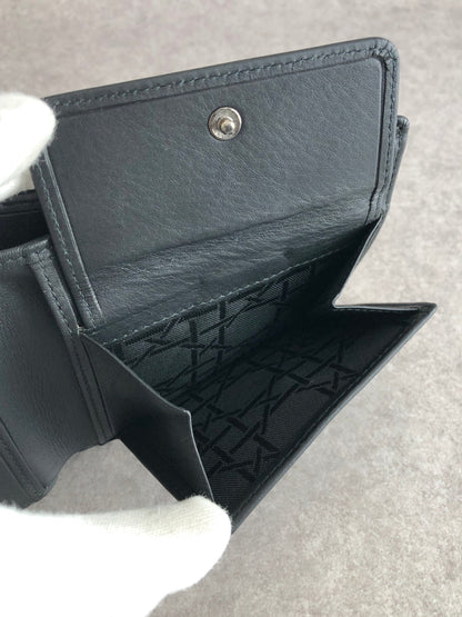Christian Dior Logo Folded Wallet Black Vintage wafc3a
