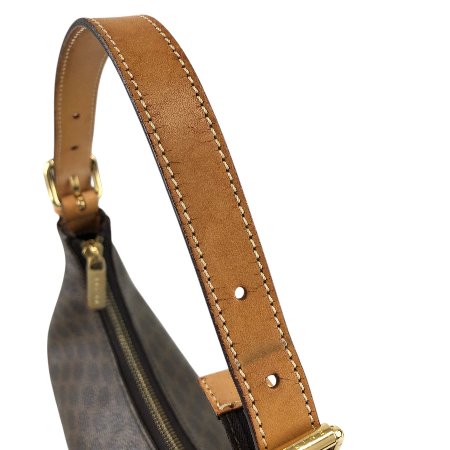 CELINE Macadam Shoulder bag Hobobag Brown Vintage w5cp57