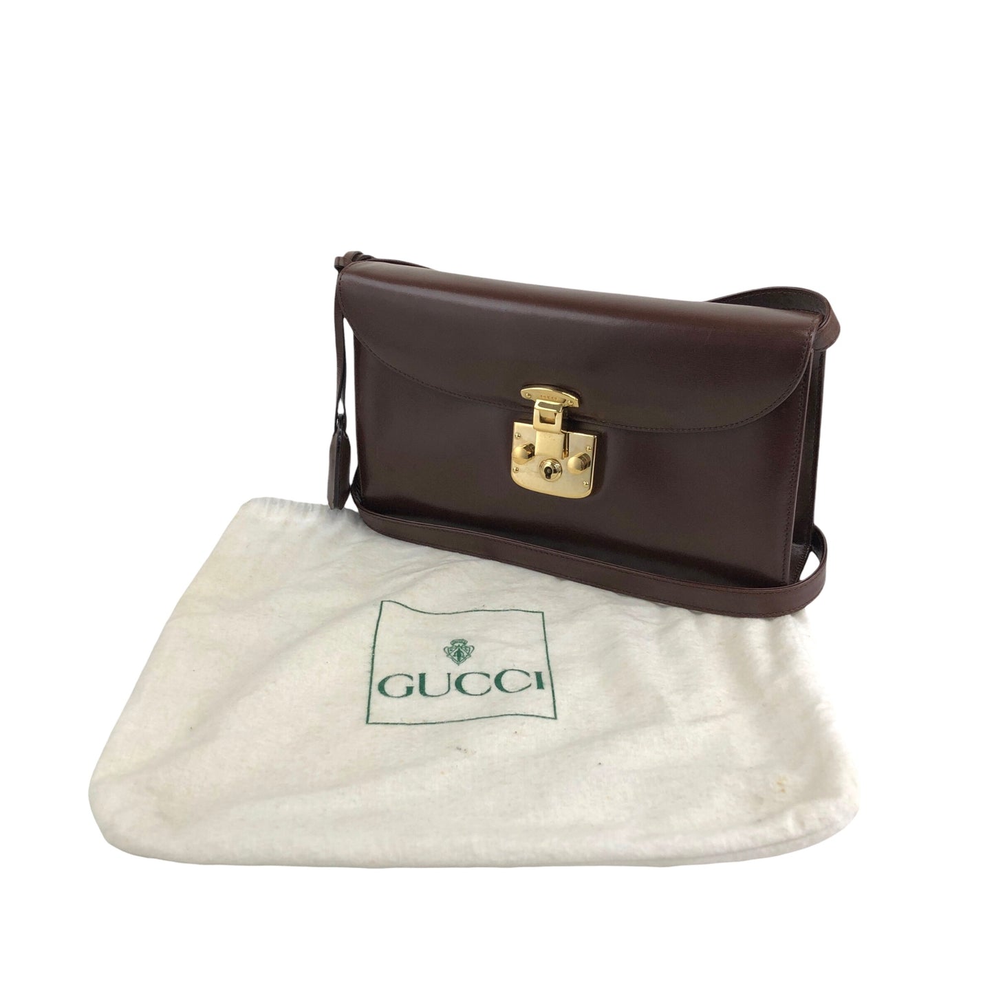 GUCCI Shoulder bag Brown Vintage imbphx