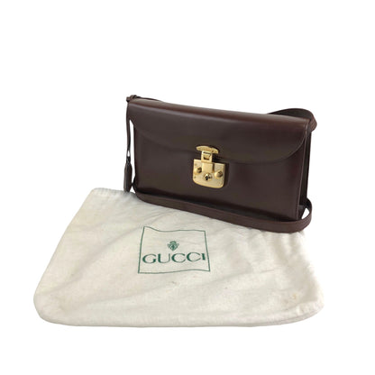 GUCCI Shoulder bag Brown Vintage imbphx