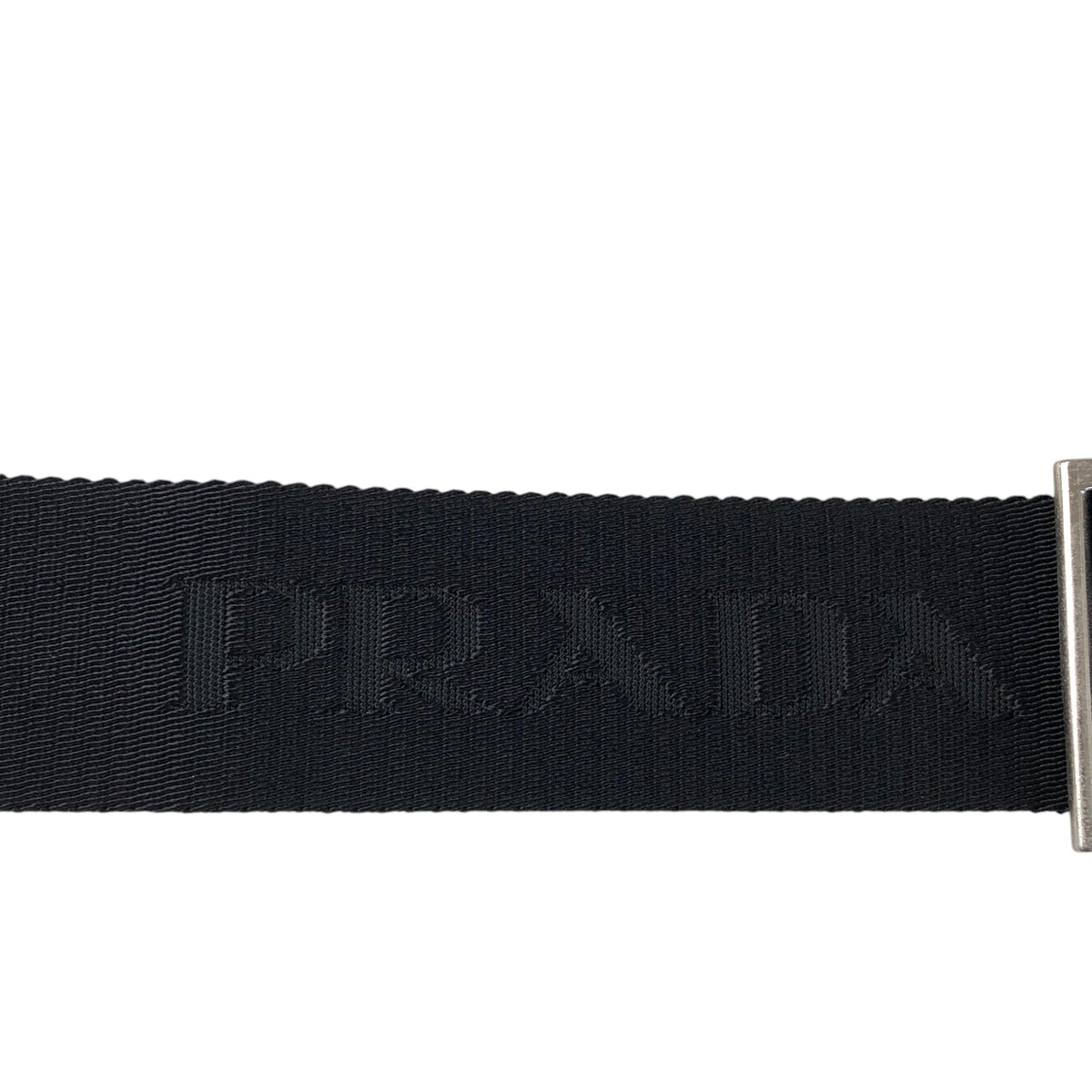 PRADA Triangle Logo Front Buckle Front Pocket Shoulder bag Black Vintage fg3jes