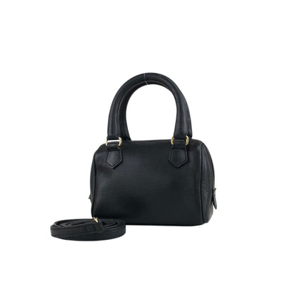 CELINE Two-way Handbag Shoulder bag Black Vintage 2j4avv