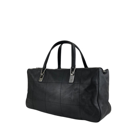 CHANEL Chocolate Bar Handbag Boston bag Black Vintage 6gabx8