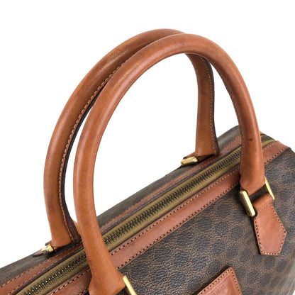 CELINE Macadam Blason Handbag Boston bag Brown Vintage 688aap