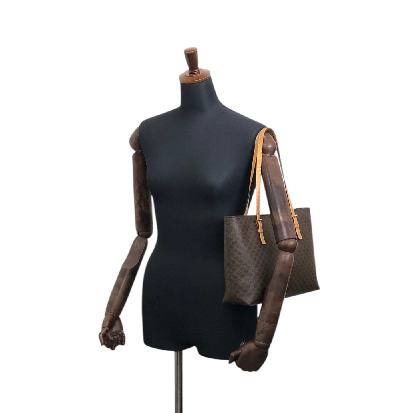CELINE Macadam Totebag Brown Vintage 8azhcw