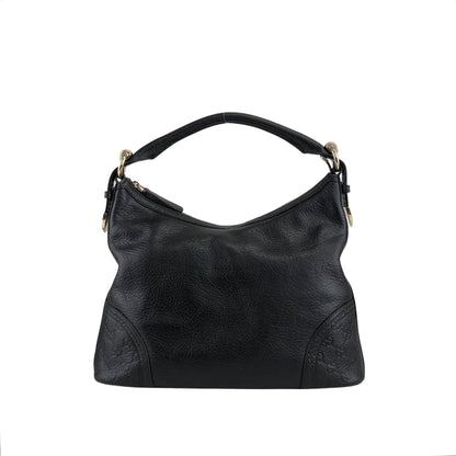GUCCI Logo Shoulder bag Hobobag Black Vintage 7u7kf6