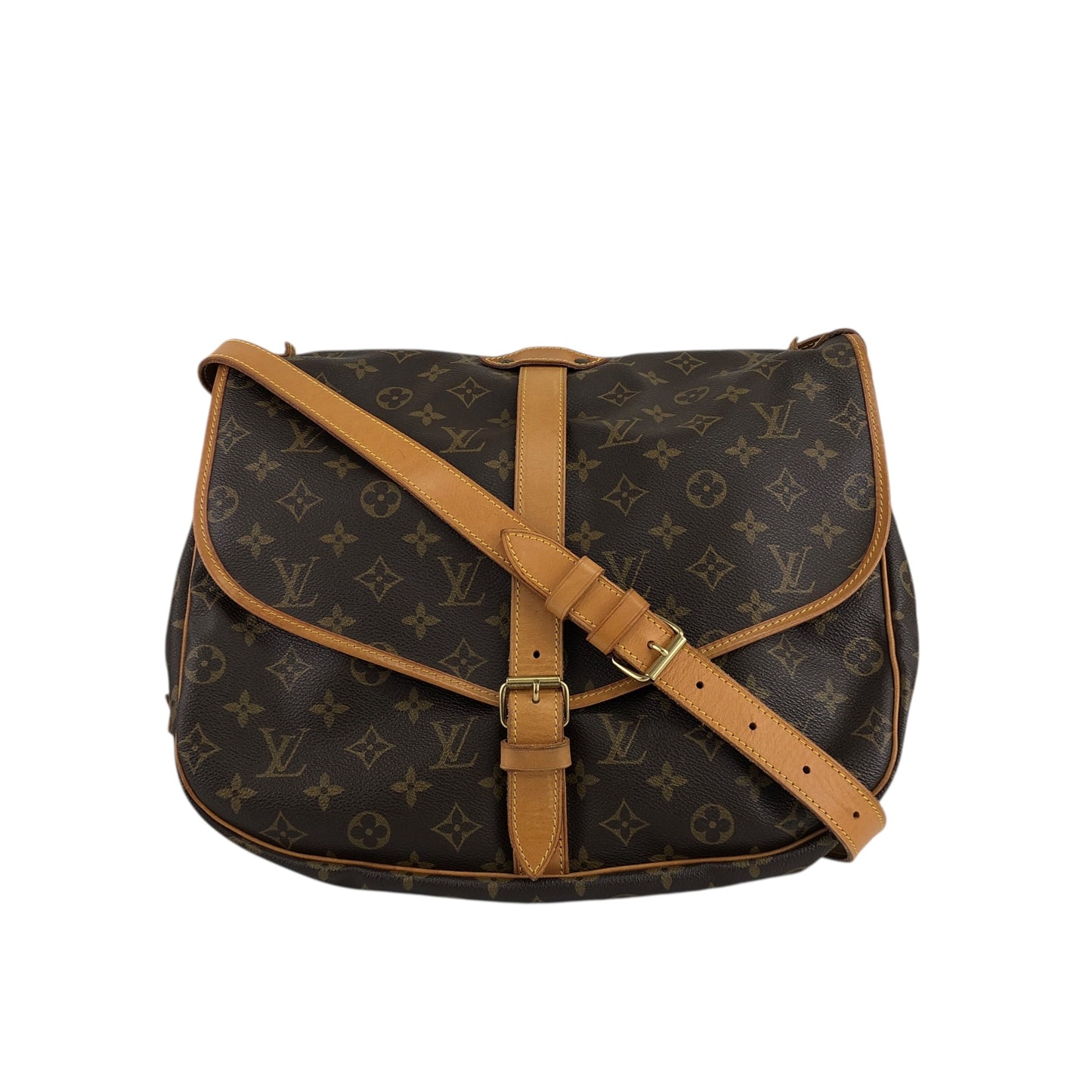 LOUIS VUITTON Monogram 單肩包 棕色 復古 fya5dp