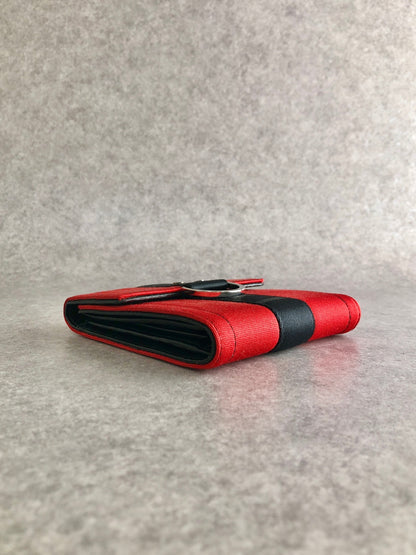 Christian Dior Trifold Wallet Red Vintage 7wczfr