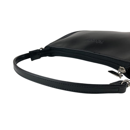 Yves Saint Laurent Logo Embossed Small Handbag Shoulder bag Black Vintage ztncyu