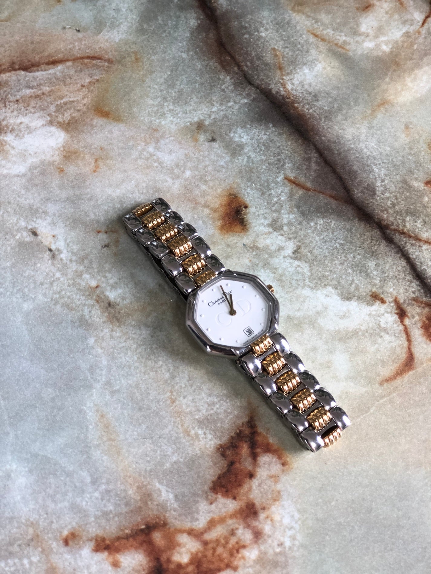 Christian Dior Watch Silver×Gold Vintage vpvxy4