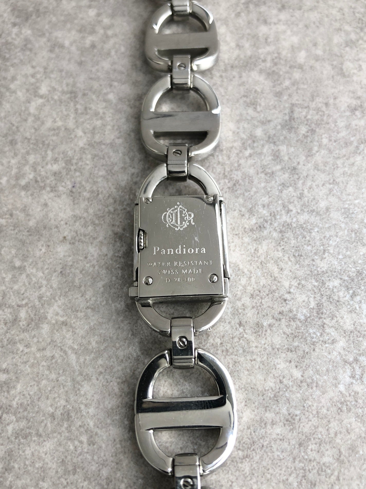 Christian Dior Logo Quartz Watch Silver D78-100 Vintage pbcnse